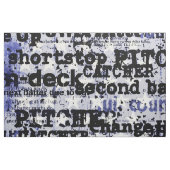 Tissu La gloire du baseball | Mots du drapeau américain (Fat Quarter)