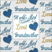 Tissu La grand-mère la plus aimée du monde (Carreau)