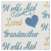 Tissu La grand-mère la plus aimée du monde (Fermer)