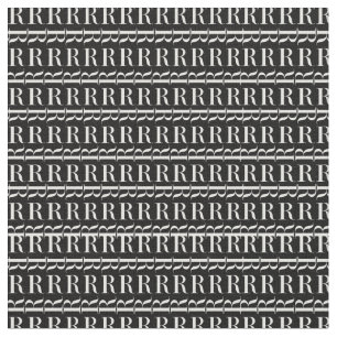 Tissu La lettre initiale R de monogramme, choisissent la