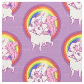 Tissu La licorne Frenchie (Détail)