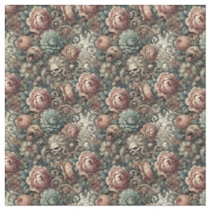 Tissu La malédiction du botaniste - Carrelage gothique é