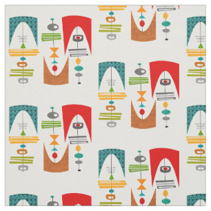 Tissu La moitié du siècle Tiki moderne Tok