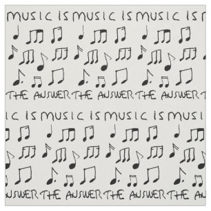 Tissu La musique est mon Thérapie Dessin Poster