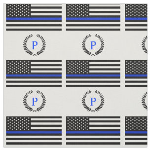 Tissu La police dénomme le monogramme de coutume de
