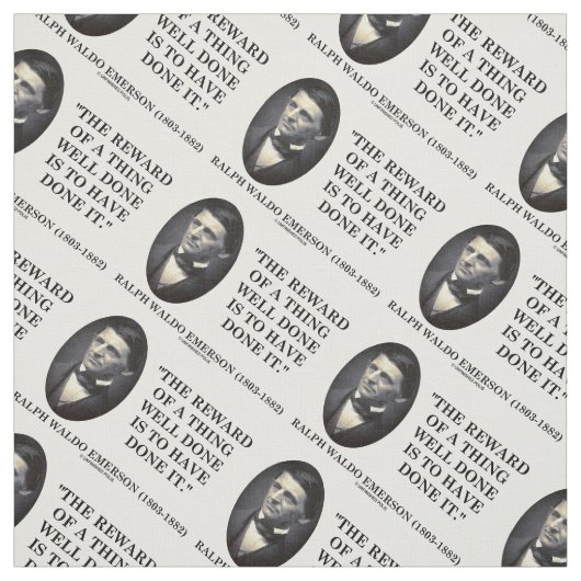 Tissu La Récompense D'Une Chose Bien Faite Est De L'Avoi (Échantillon)