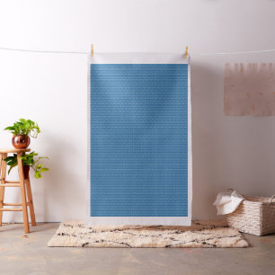Tissu La rétro paix se connecte le bleu profond