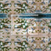 Tissu La toile de nid de Peeps Beach (Carreau)
