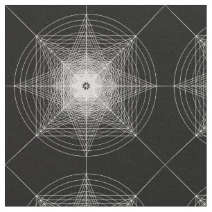 Tissu La troisième géométrie sacrée dimensionnelle