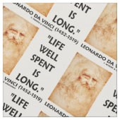 Tissu La vie bien utilisée est longue citation de (Fermer)