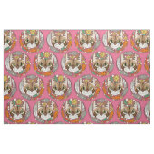 Tissu la vie d'un chat rose (Fat Quarter)