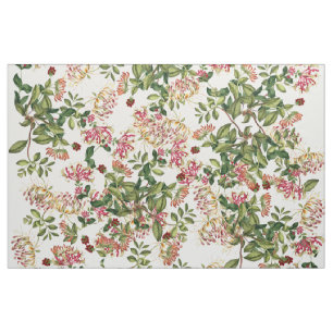 Tissu La vigne botanique de chèvrefeuille fleurit le