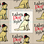 Tissu Labrador jaune élégant (Carreau)