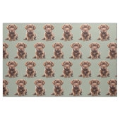Tissu Labrador Retriever Chocolat Chien  (Fat Quarter)
