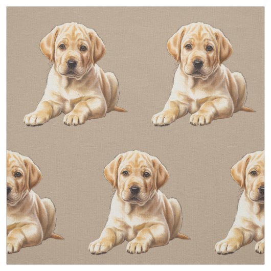 Tissu Labrador Retriever Jaune (Échantillon)