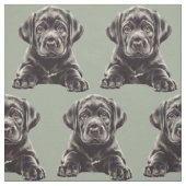 Tissu Labrador Retriever noir (Échantillon)