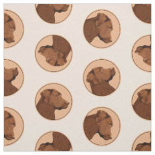 Tissu Labrador Retriever Peinture Chocolat Lab Chien Art