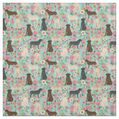Tissu Labradors vintages floraux (Échantillon)