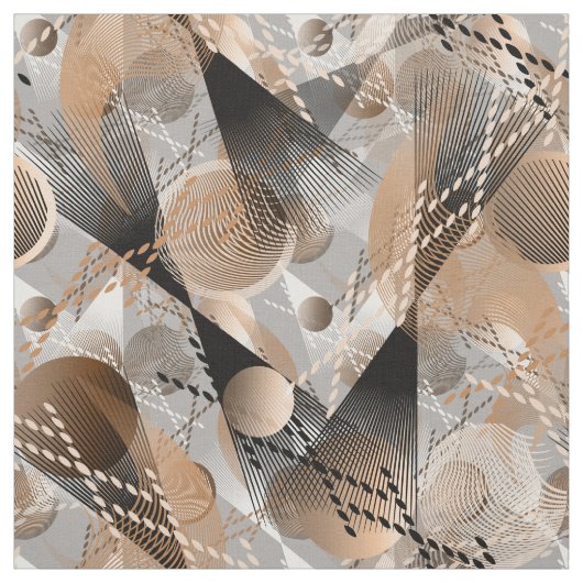 Tissu L'abstraction grise et brune. (Échantillon)