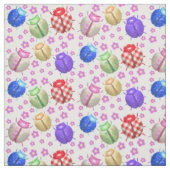Tissu Ladybug et fleurs bébé enfants crèches (Échantillon)