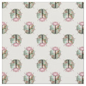 Tissu Ladybug Pink Vert Pays Chic Motif Floral (Fermer)