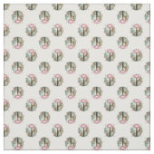 Tissu Ladybug Pink Vert Pays Chic Motif Floral (Échantillon)