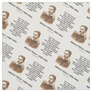 Tissu Laissez l'avenir dire à la vérité Nikola Tesla