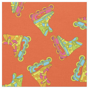 Tissu Lames à roulettes 90's Patins mignons