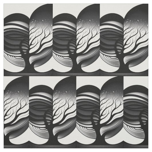 Tissu L'amour de l'arbre du coeur (Échantillon)