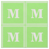 Tissu Landes vertes de chaux monogrammes (Fermer)