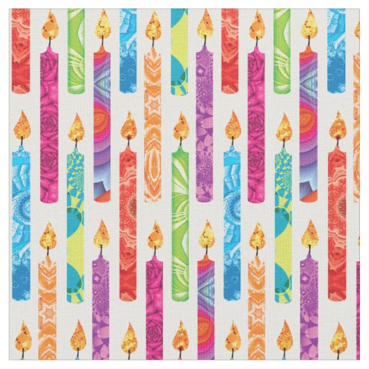 Tissu L'anniversaire mire des couleurs de fractale (Fermer)