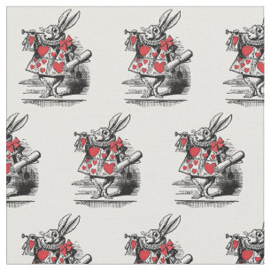 Tissu Lapin Blanc Trompettiste Alice Avt dans Wonderland