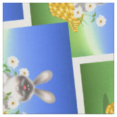 Tissu Lapin dans le panier (Fermer)