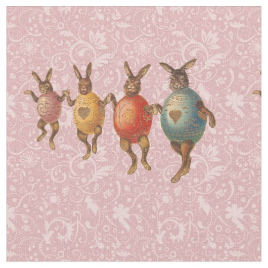 Tissu Lapin de Pâques Œufs Dansants (Fermer)