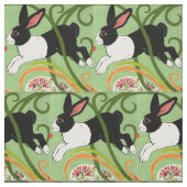 Tissu Lapin hollandais sur l'art de la structure à carre (Échantillon)