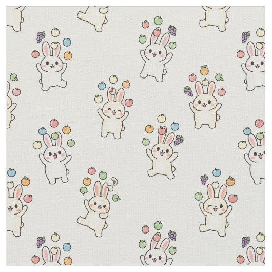 Tissu Lapin Mignon Kawaii (Fermer)