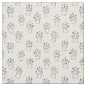 Tissu Lapin Mignon Kawaii (Échantillon)