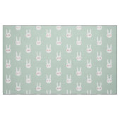 Tissu Lapin Vert Vert Blancs (Fat Quarter)