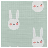 Tissu Lapin Vert Vert Blancs (Fermer)