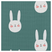 Tissu Lapin Vert Vert Blancs (Fermer)