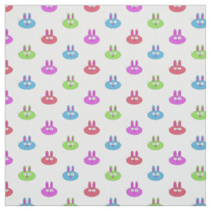 Tissu Lapins colorés mignons
