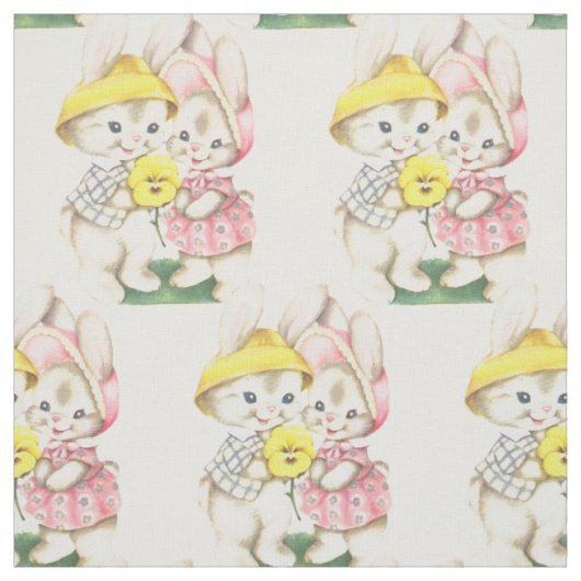 Tissu Lapins de cru de Pâques (Échantillon)