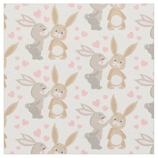 Tissu Lapins Enamés Colorés (Fermer)