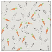 Tissu Lapins et carottes (Fermer)