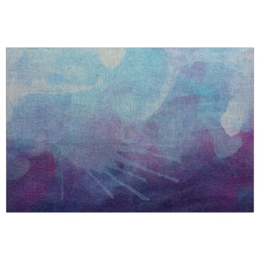 Tissu L'aquarelle pourpre bleue éclabousse la conception (Yard)