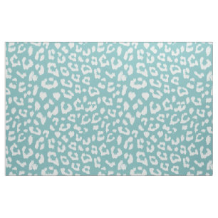 Tissu Large échelle bleue d'empreinte de léopard d'Aqu