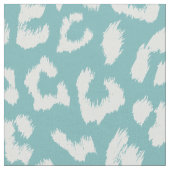 Tissu Large échelle bleue d'empreinte de léopard d'Aqua (Fermer)