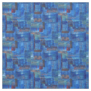 Tissu L'art bleu Indigo Sashiko Boro