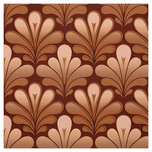Tissu L'art déco Shell modèlent, cuivrent et se (Échantillon)