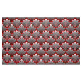 Tissu L'art déco Shell modèlent, le gris argenté/gris et (Fat Quarter)